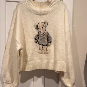 American Eagle Teddy Graphic Cozy Sweater - Women's